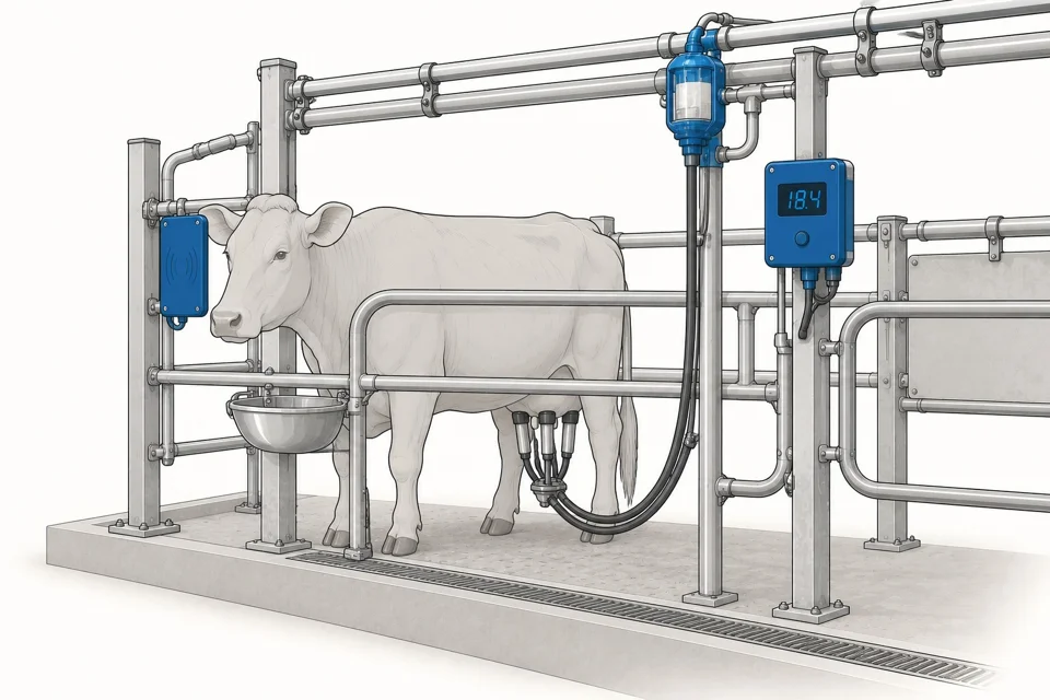 Referencia visual: Medidor individual de producción de leche