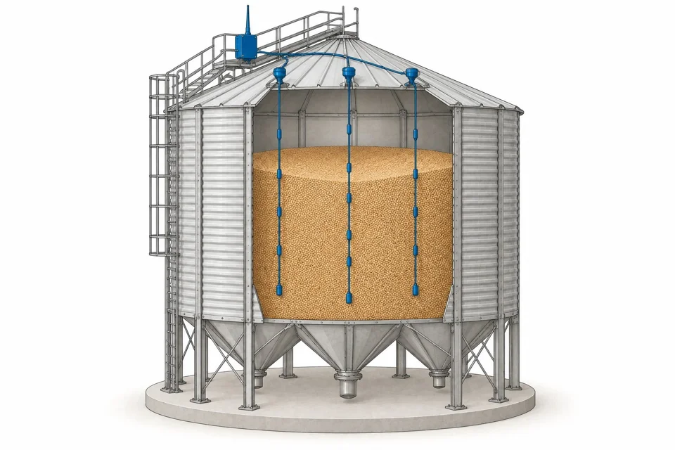 Referencia visual: Termometría de silos